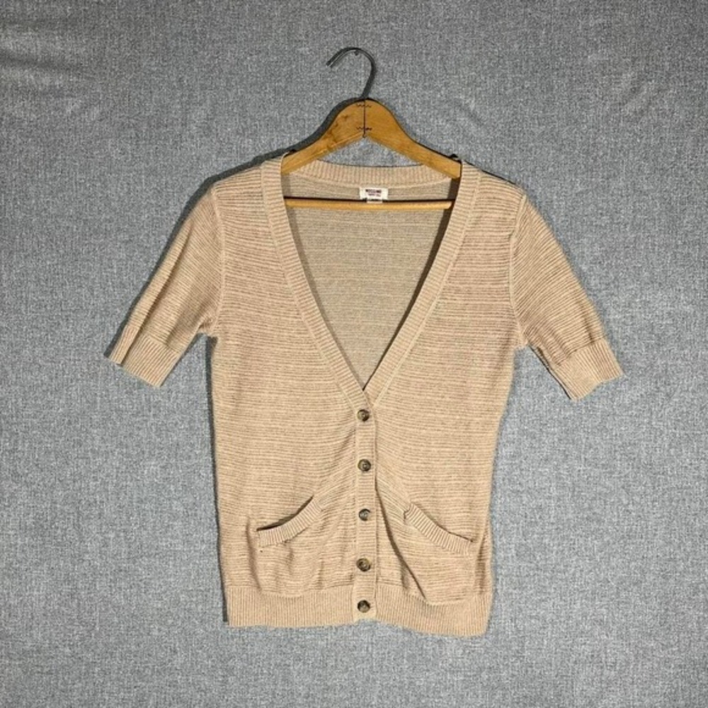 Tan Mossimo‎ short sleeve thin cardigan